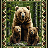Cozy Winter Lodge Motif(Brown)