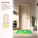 Colorful Cityscape Adventure Mat(Green)