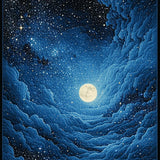 Dreamy Astral Patterned Floor Mat(Blue)
