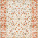 Boho Floral Area Vintage Cream & Terracotta(Beige)