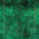 Minimalist Emerald Ogee Composition(Green)