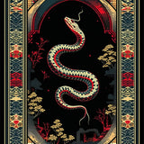 Artistic Serpent Inspired Design(Black)