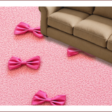 Cute Bow Decor Girl Bedside Mat(Pink)