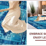 Ultra Soft Area Rug, Non Slip, Stain Resistant, Washable Area Rugs for Living Room, Bedroom, Carousel Kids Playroom(Blue) - ODIKA