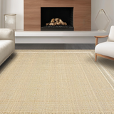 Elegant Natural Fiber Herringbone Texture(Beige)