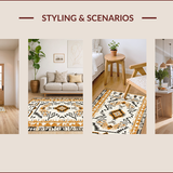 Creamy Rustic Abstract Motif(Beige)