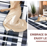 Stylish Black and White Geometric Striped Area(Gray)