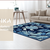 Tropical Navy Geometric Elegance(Blue)