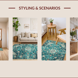 Vintage Teal Medallion Aesthetic(Blue)