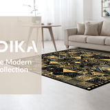 Chic Abstract Black and Gold Motif(Black)