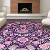 Sophisticated Vintage Leaf Print(Purple)