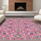 Whimsical Pink Green Floral Fusion(Pink)