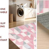 Contemporary Plush Geometrics(Pink)