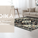 Contemporary Textured Floral Fusion(Black)
