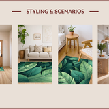 Tropical Botanical Velvet Aesthetic(Green)