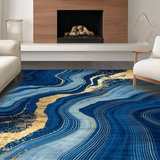 Trendy Marbleized Blue Tones(Blue)