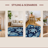 Tropical Navy Geometric Elegance(Blue)