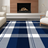 Minimalist Beige Checkered Aesthetic(Blue)