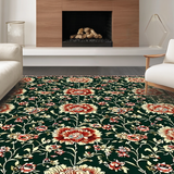 Deep Emerald Floral Elegance(Green)