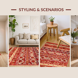Rich Toned Vintage Medallion Style(Red)