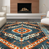 Rustic Abstract Geometric Design(Blue)