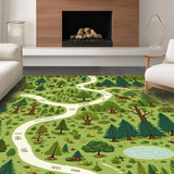 Delightful Pastel Woodland Scene(Green)
