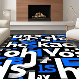 Whimsical Black and White Typography(Blue)