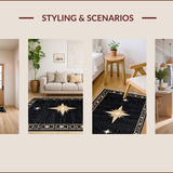 Earthy Rustic Star Motif(Black)