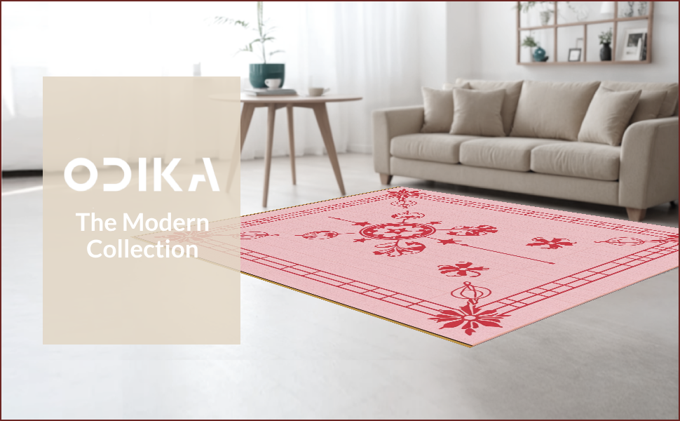 Ultra Soft Area Rug, Non Slip, Stain Resistant, Washable Area Rugs for Living Room, Bedroom, Cowgirl Boots Disco(Pink) - ODIKA