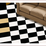 Chic Graphic Black and White Motif(Black)