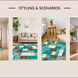 Contemporary Checked Earthy Tones(Green)