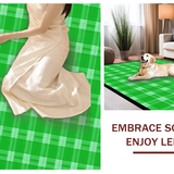 Contemporary White Checkerboard Aesthetic(Green)