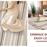 Artful Modern Checked Composition(Beige)