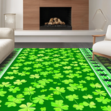 Modern Earthy Shamrock Aesthetic Mat(Green)