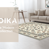 Cozy Distressed Lattice Style(Beige)