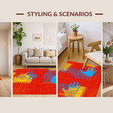 Playful Colorful Handprint Aesthetic(Red)
