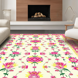 Cheerful Colorful Botanical Motif(White)