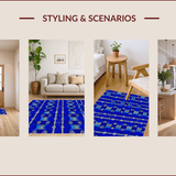 Modern Geometric Deep Royal Office(Blue)