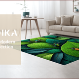 Ultra Soft Area Rug, Non Slip, Stain Resistant, Washable Area Rugs for Living Room, Bedroom, Insect Print Fantasy(Green) - ODIKA