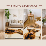 Distinctive Fluffy Highland Design(Brown)