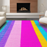 Adorable Fuzzy Rainbow Vibe(Pink)