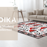 Cozy Textured Floral Elements(Red)