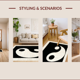 Contemporary Black and White Swirl(Black)