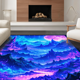 Electric Floral Galaxy Motif(Blue)