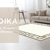 Refined Distressed Floral Medallion Style(Beige)