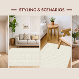 Modern Almond Striped Visual Appeal(Beige)