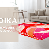 Artful Geometric Leaf Arrangement(Red)