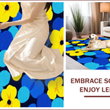 Modern Chrysanthemum Farmhouse Dining Room Non Slip(Yellow)