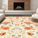 Dynamic Colorful Leafy Design(Beige)