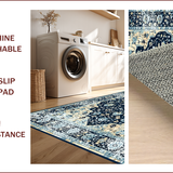 Luxurious Colorful Distressed Motif(Blue)